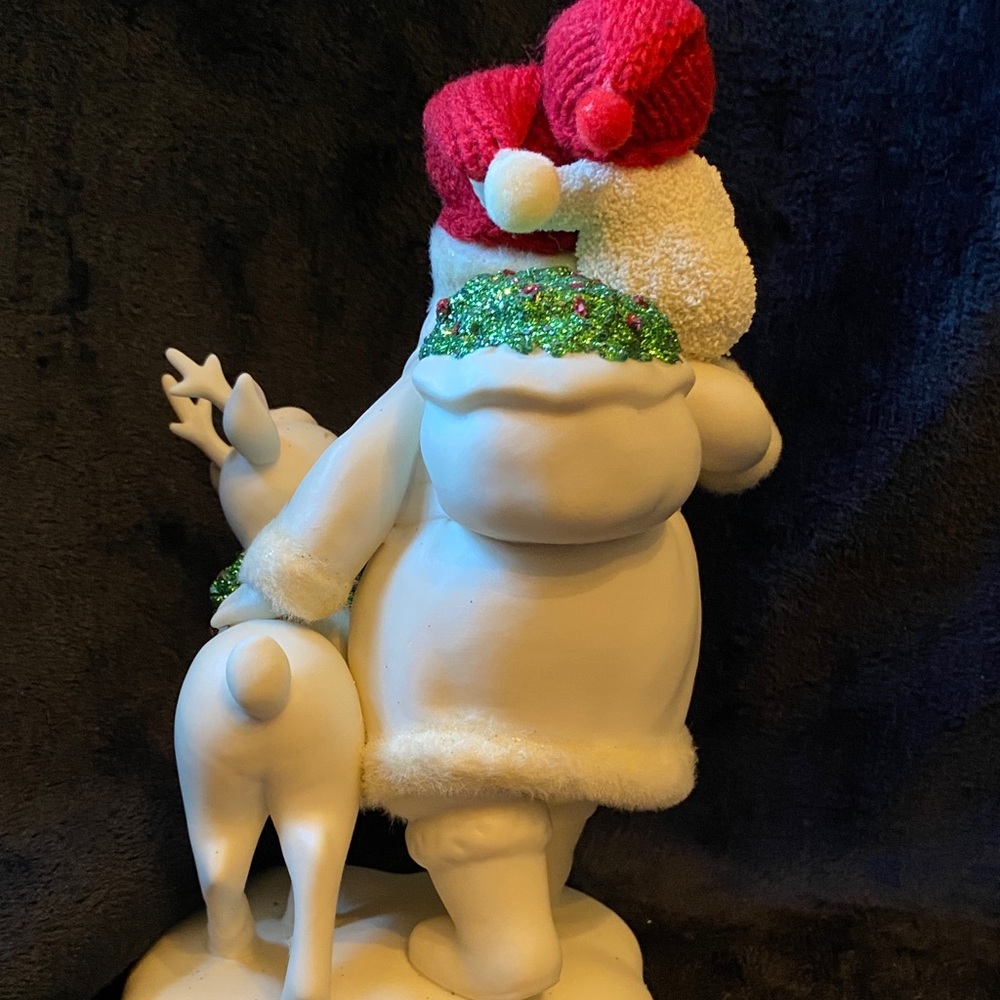 Snow babies Playdate with Santa Department 56 Figurine w/Reindeer RARE sold out - Picture 4 of 5